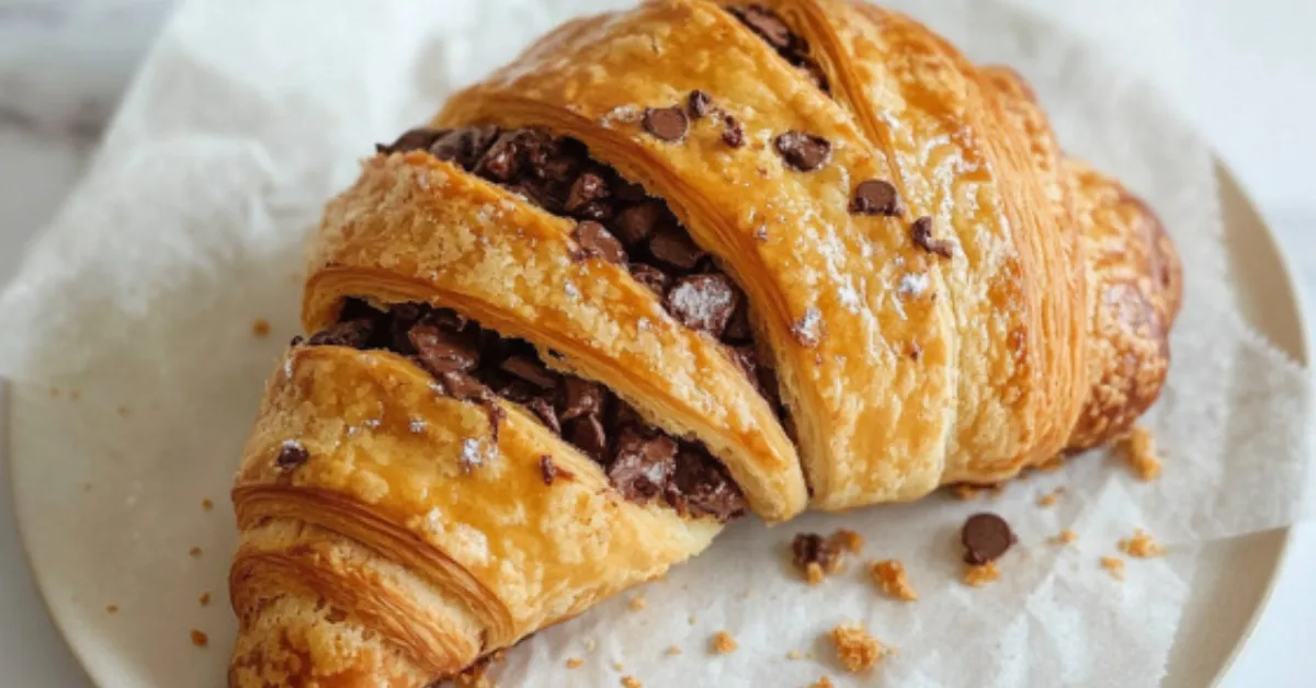 Buttery crookie with rich chocolate chips and flaky layers