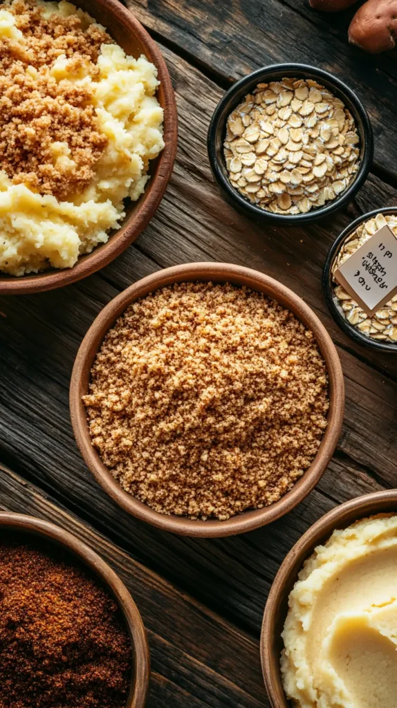 Alternative thickening agents like breadcrumbs, mashed potatoes, and instant oats for Sloppy Joe sauce