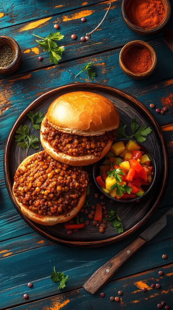 Classic and vegetarian Sloppy Joes showcasing thick, hearty fillings