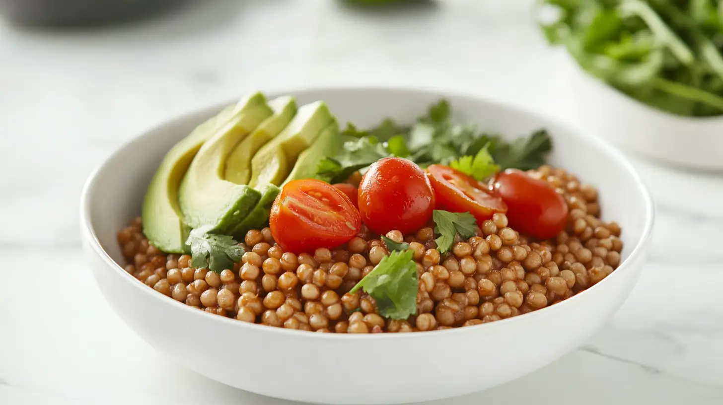 Eat Buckwheat Every Day with avocado and tomatoes