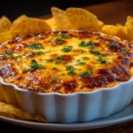 Crockpot Buffalo Chicken Dip hot and cheesy party recipe