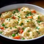 Crockpot Chicken and Dumplings: The Ultimate Comfort Meal Guide Crockpot Chicken and Dumplings in creamy broth with fluffy dumplings