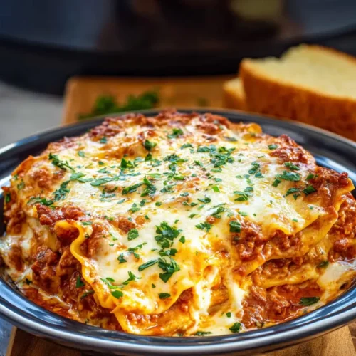 Lasagna slow cooker layers of cheese and sauce
