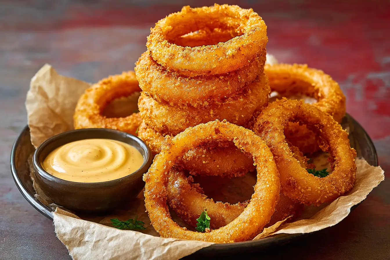 gluten free onion rings crispy golden homemade snack